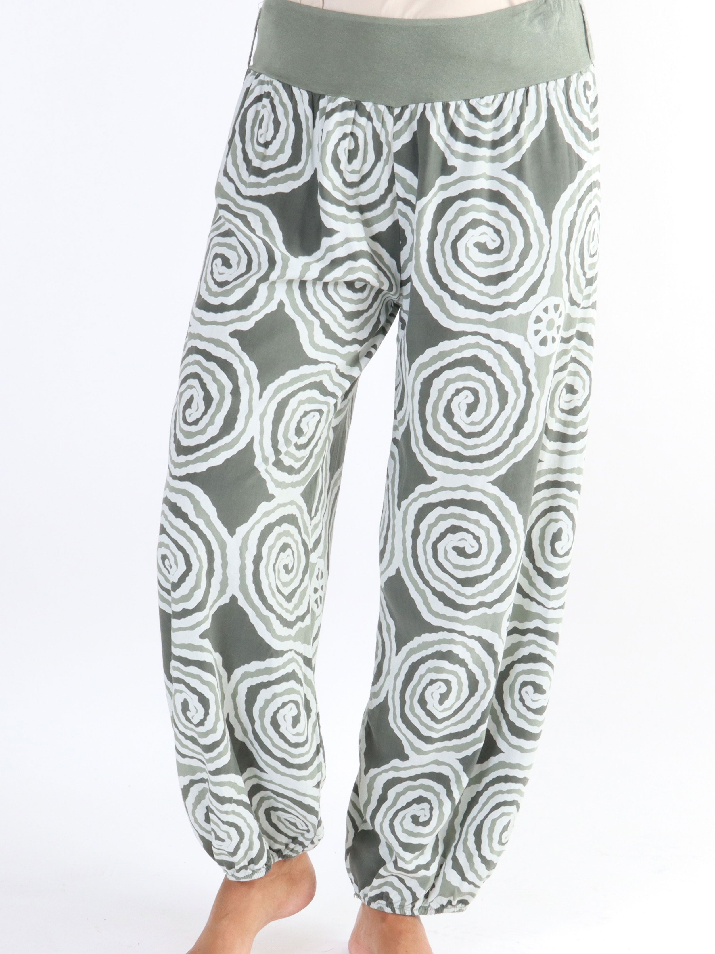 Ninell - Mönstrade haremsbyxor i viskos